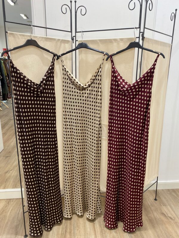 VESTIDO SATINADO LUNARES - Imagen 2